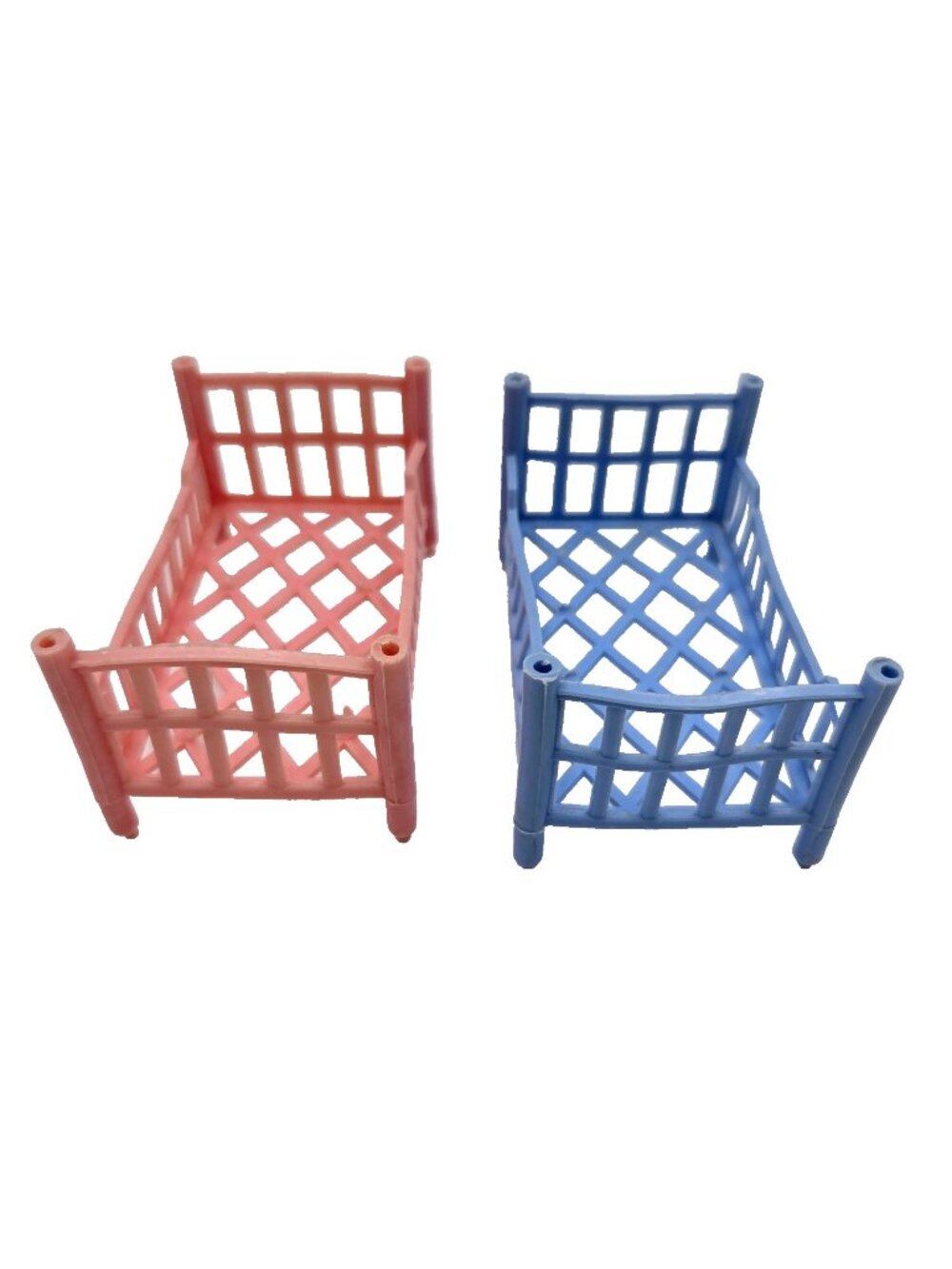 Vintage Bunk Bed Crib Baby Doll Hong Kong Pink Blue Furniture Plastic Read